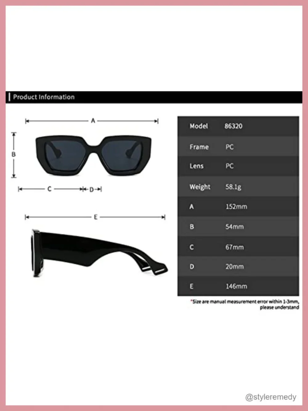 Vintage Oversized Square Sunglasses for Women Retro Luxury Big UV Protection